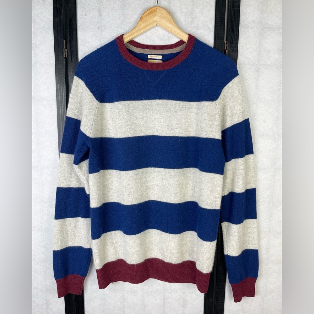1901 Men's Crewneck Sweater in Blue, White, and Red